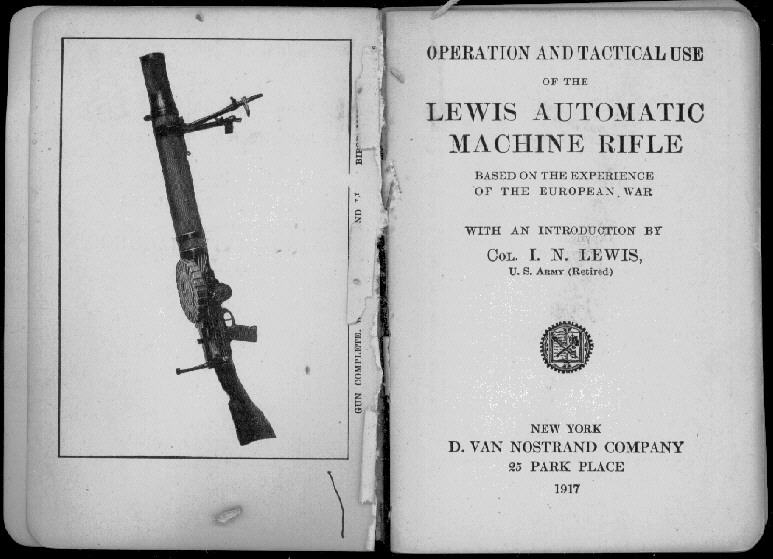 van Nostrands Lewis Gun Manual, scan 3 of 105