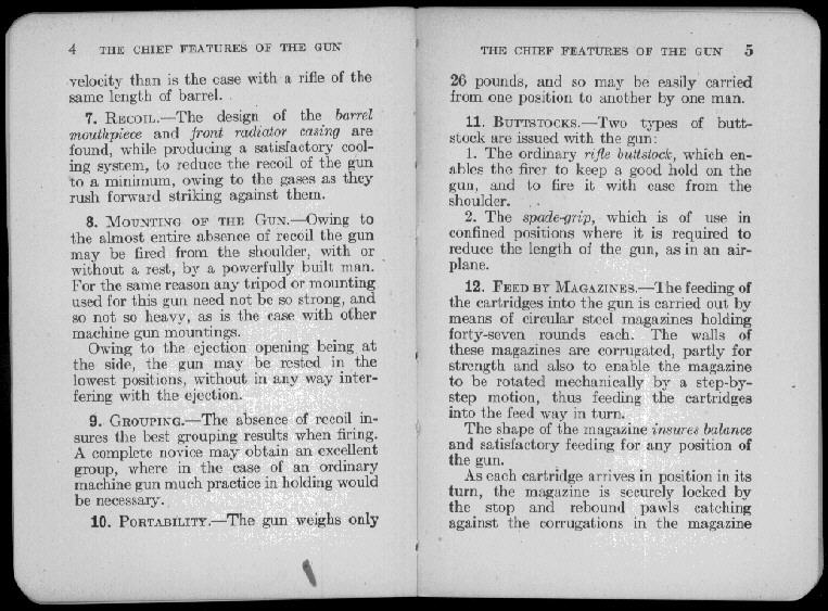 van Nostrands Lewis Gun Manual, scan 12 of 105